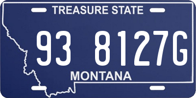 MT license plate 938127G
