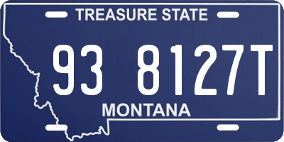 MT license plate 938127T