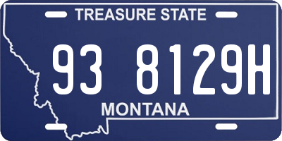 MT license plate 938129H