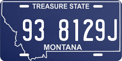 MT license plate 938129J