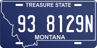 MT license plate 938129N