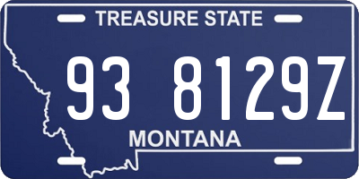 MT license plate 938129Z