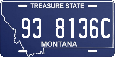 MT license plate 938136C