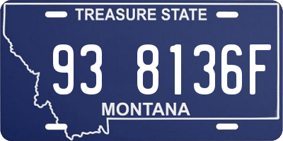 MT license plate 938136F