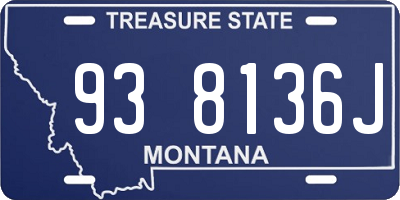 MT license plate 938136J