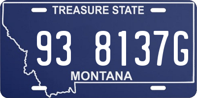 MT license plate 938137G