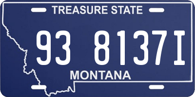 MT license plate 938137I