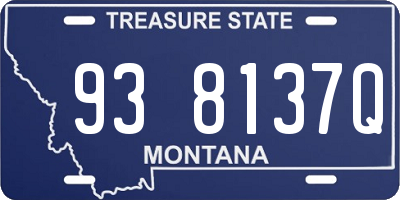 MT license plate 938137Q