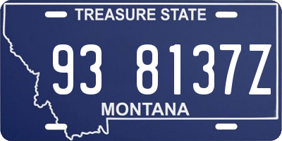MT license plate 938137Z