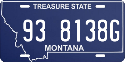 MT license plate 938138G
