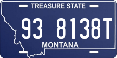 MT license plate 938138T