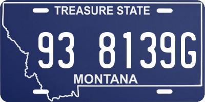 MT license plate 938139G