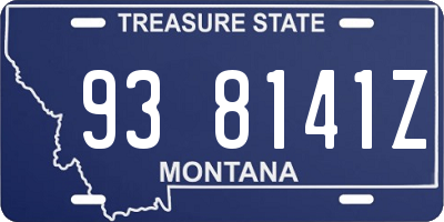 MT license plate 938141Z