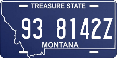 MT license plate 938142Z
