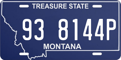 MT license plate 938144P