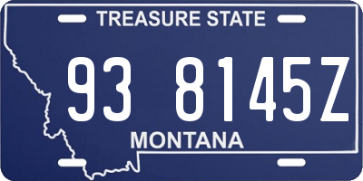 MT license plate 938145Z