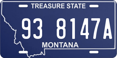 MT license plate 938147A