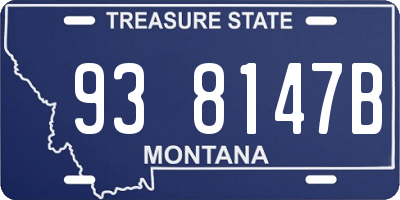 MT license plate 938147B