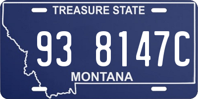 MT license plate 938147C