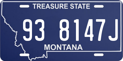 MT license plate 938147J