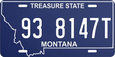 MT license plate 938147T