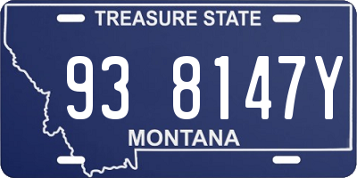 MT license plate 938147Y
