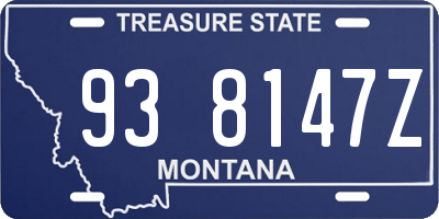 MT license plate 938147Z