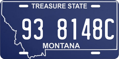 MT license plate 938148C