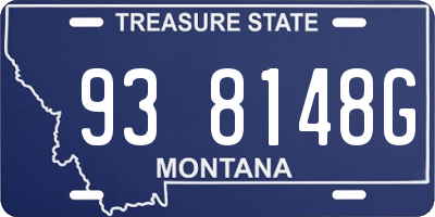 MT license plate 938148G