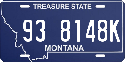 MT license plate 938148K