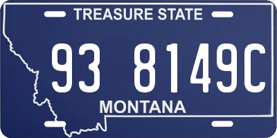 MT license plate 938149C