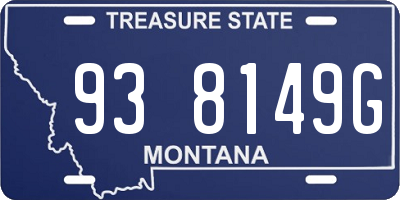 MT license plate 938149G