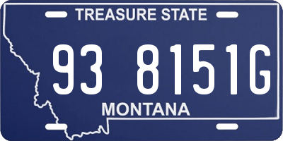 MT license plate 938151G