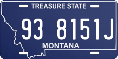 MT license plate 938151J