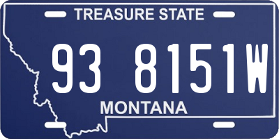 MT license plate 938151W