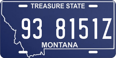 MT license plate 938151Z