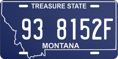 MT license plate 938152F