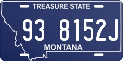 MT license plate 938152J