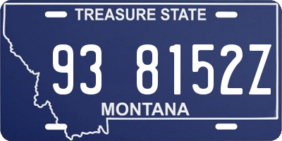 MT license plate 938152Z