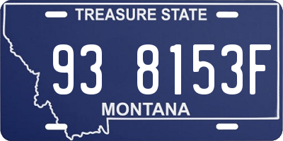 MT license plate 938153F
