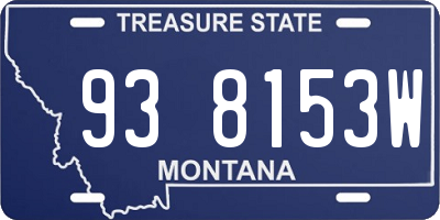 MT license plate 938153W