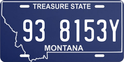 MT license plate 938153Y
