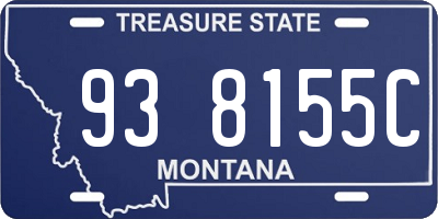 MT license plate 938155C
