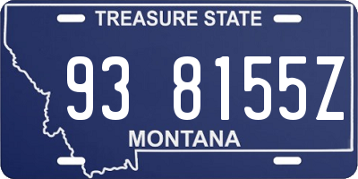 MT license plate 938155Z