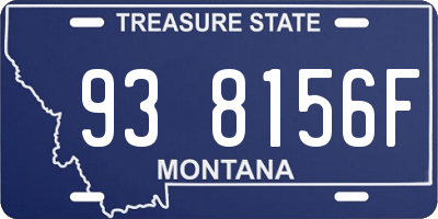 MT license plate 938156F