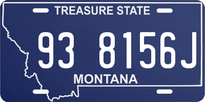 MT license plate 938156J