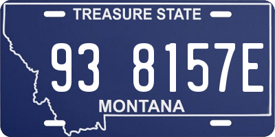 MT license plate 938157E