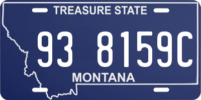 MT license plate 938159C