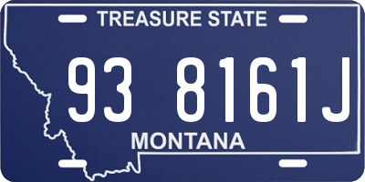 MT license plate 938161J
