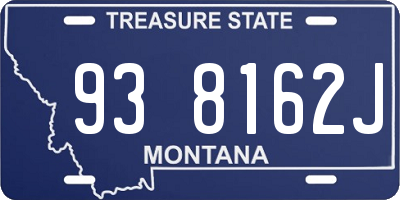 MT license plate 938162J